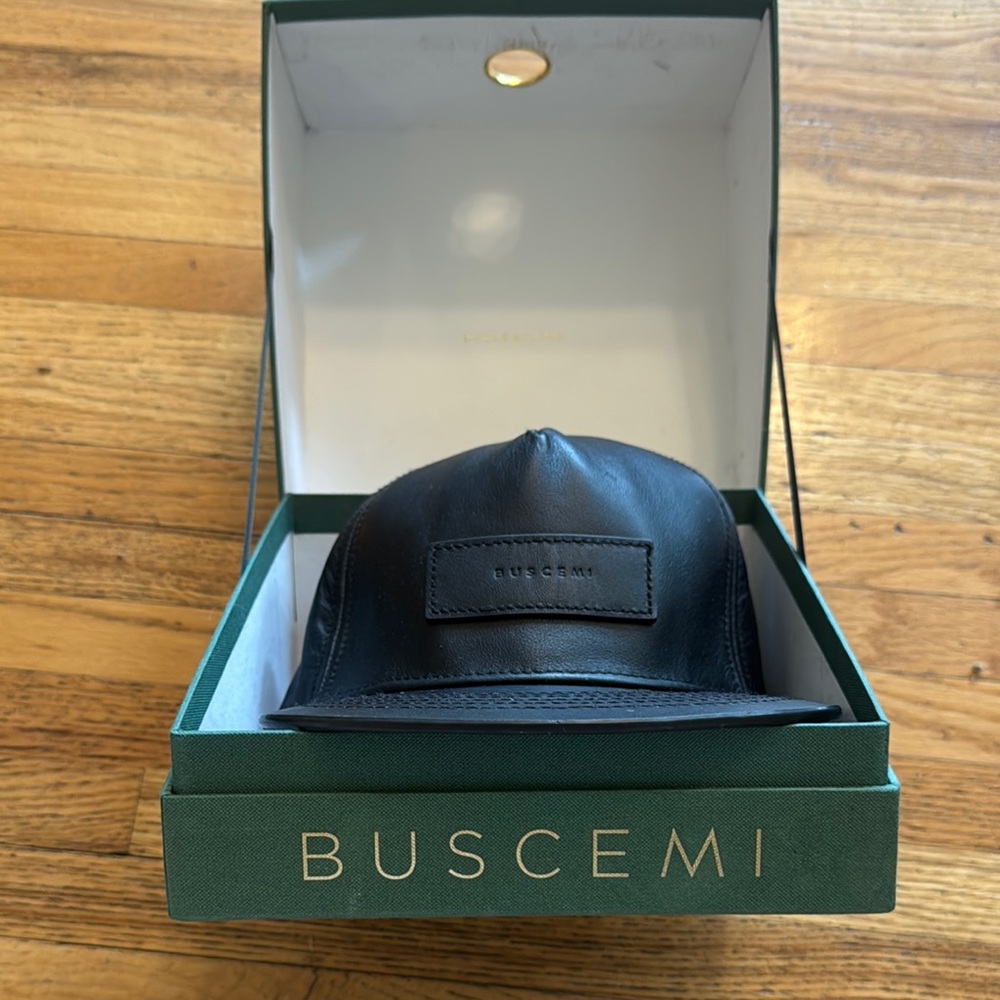 Buscemi Premium Black Leather Hat